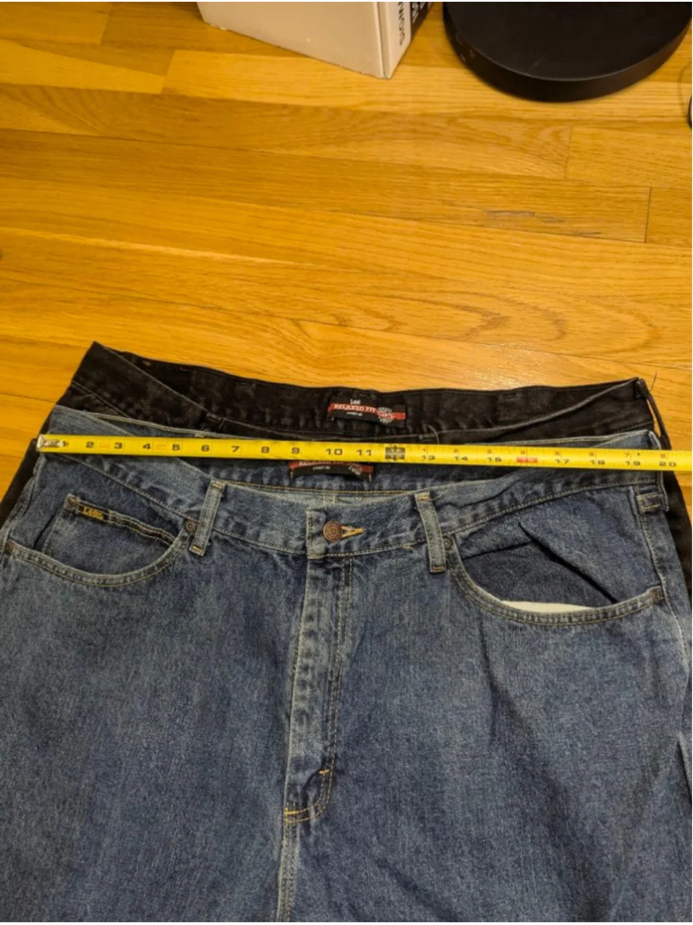 Lee Straight Leg Jeans 42 x 32 Blue Black Set of 2